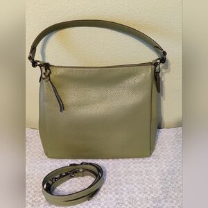 Coach Shay Shoulder Bag in surplus green leather with whipstitch detail